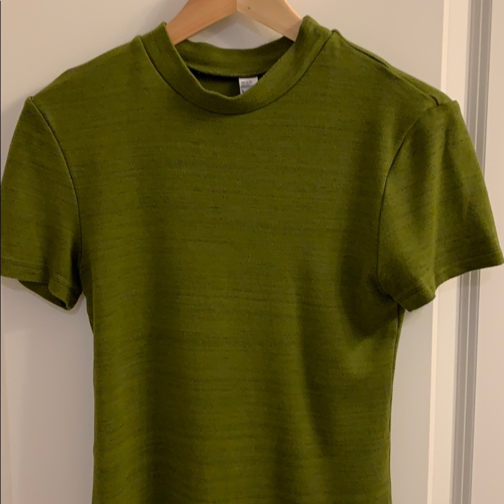 American Apparel mock neck ponte top